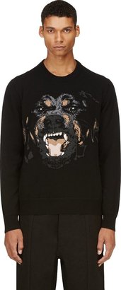 Givenchy Black Knit Rottweiler Sweater