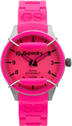 Superdry Women's Scuba Midi Pink Silicone Strap Watch 38mm IWW-D10310054