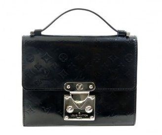 Louis Vuitton very good (VG Black Mini Monogram Glace Portefeuille Anouchka PM Wallet Clutch