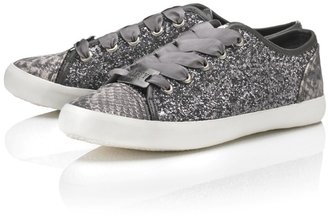 Lipsy Glitter Lace Up Trainers
