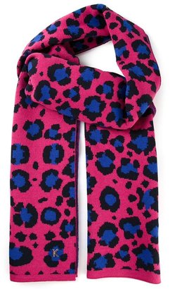 Kenzo leopard knit scarf