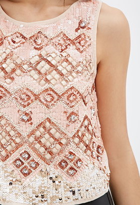 Forever 21 sequined geo pattern tank