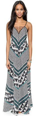 Twelfth St. By Cynthia Vincent Lace Up Maxi Dress
