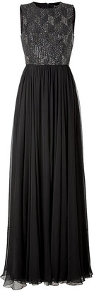 Jenny Packham Silk Gown in Licorice