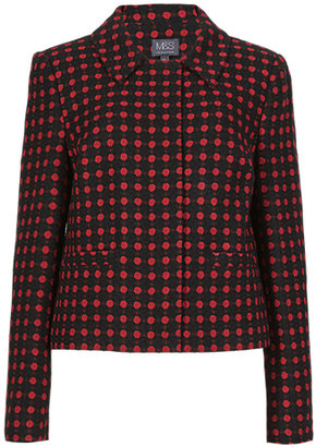 Marks and Spencer M&s Collection ButtonsafeTM Spotted Jacket