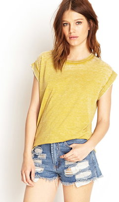 Forever 21 Crew Neck Burnout Tee