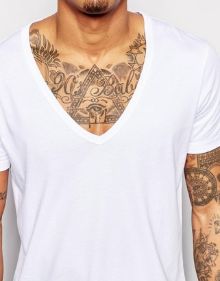 ASOS Loungewear T-Shirt With Deep V-Neck