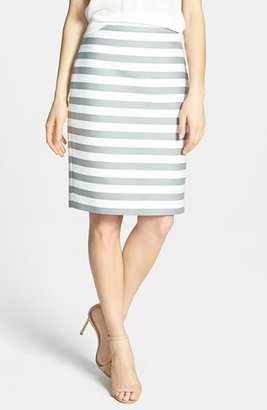 Kate Spade 'marit' Stripe Cotton Blend Pencil Skirt