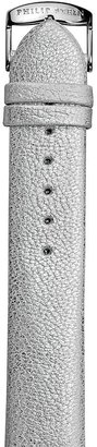Philip Stein Teslar Silver Metallic Shimmering Calf Watch Strap, 20mm