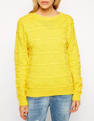 ASOS Jumper With Horizontal Cable Knit