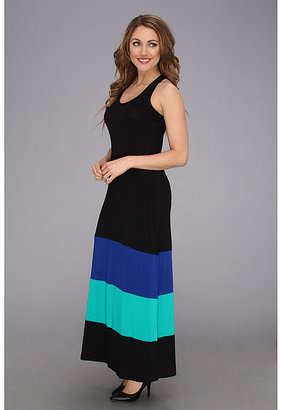 Calvin Klein T-Back Color Block Maxi Dress