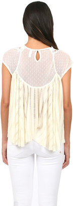 Free People Pointelle Top in Eggshell