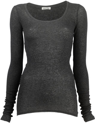 American Vintage Round Neck Fitted Longsleeve Top