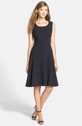 Maggy London Seamed Crepe Fit & Flare Dress