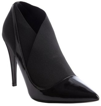 Christian Dior black covered 'Defile' nylon and leather point toe pumps