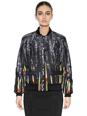 Givenchy Sequin Printed Nylon Bomber Jacket