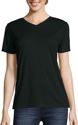 Hanes Women's Cooldri Short Sleeve Performance V-Neck T-Shirt (1 Pack)