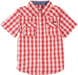 Lucky Brand Salt Flat Short Sleeve Plaid Shirt (Toddler Boys)