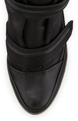 BCBGMAXAZRIA Powe Leather Ankle Bootie, Black