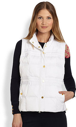 lilly pulitzer white puffer vest