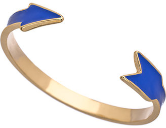 Blu Bijoux Gold and Blue Enamel Arrow Cuff Bracelet