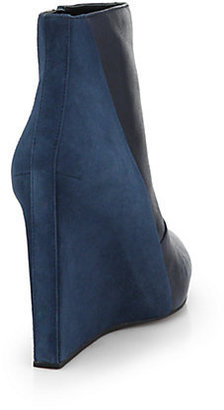 See by Chloe Suede & Leather Wedge Ankle Boots