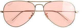 J.Crew Ray-Ban® original aviator sunglasses with polarized pink lenses
