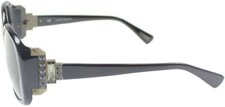 Lanvin New SLN552 700X Black With Stones Sunglasses Grey Gradient Lens