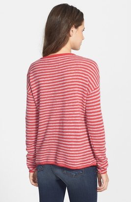 Velvet by Graham & Spencer Velvet Stripe Cashmere Sweater