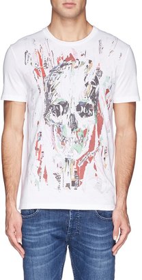 Alexander McQueen Scrap paper skull print T-shirt