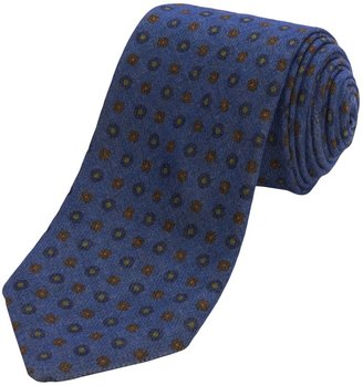 Altea Olona Wool Tie - Small Neat Floral (For Men)
