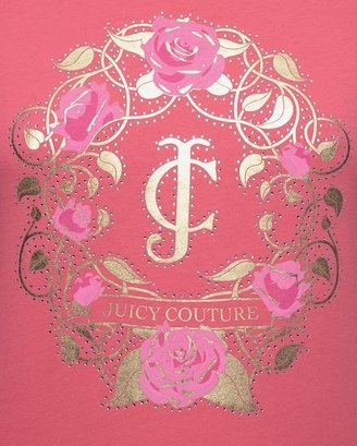 Juicy Couture Floral Embossed Short Sleeve Tee