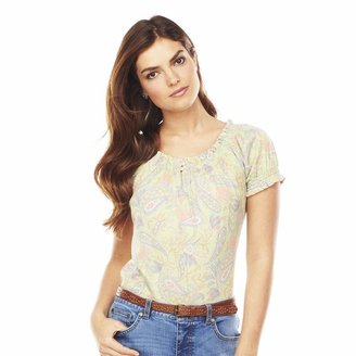 Chaps paisley smocked peasant top - women's