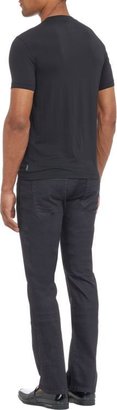 Armani Collezioni Fine-Knit Jersey T-shirt-Black