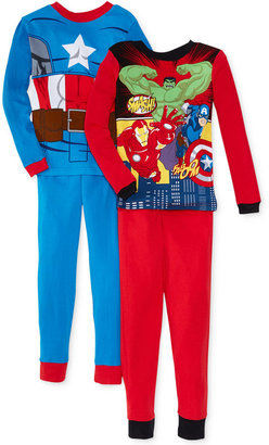 Avengers Boys' or Little Boys' 4-Piece Cotton Pajamas