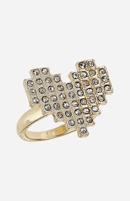 Topshop Pixelated Heart Ring