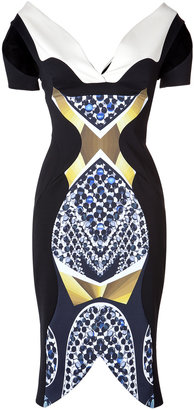 Peter Pilotto Vera Dress in Marble Gold