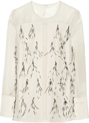 By Malene Birger Ammita embellished silk and organza blouse
