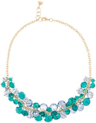 Ted Baker Gold Coloured Cristabel Green Bead Cluster Necklace