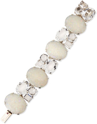 Stephen Dweck White Opal Mosaic Bracelet with Rock Crystals