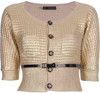DSquared 1090 DSQUARED2 cropped waffle knit cardigan