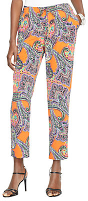 Lauren Ralph Lauren Paisley Skinny Trousers, Orange Multi