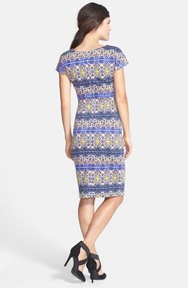 Nordstrom Clove Print Jersey Sheath Dress (Regular & Petite Exclusive)