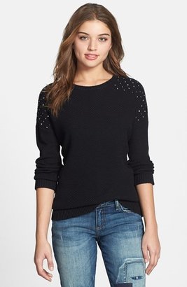 Chaus Embellished Textured Sweater (Online Only)