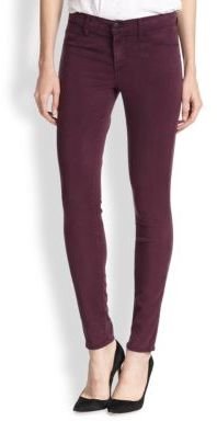 J Brand Luxe Sateen Mid-Rise Skinny Jeans