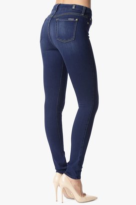 7 For All Mankind Slim Illusion Luxe: Mid Rise Skinny In Brilliant Blue