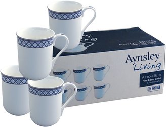 Aynsley Aston Blue 6 piece mug set
