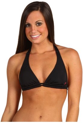 Hurley One Only Solid Halter Top (Black 2) - Apparel