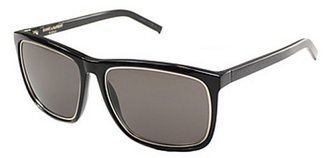 Saint Laurent Yves  SL 2 807 Black Plastic Sunglasses Brown Lens