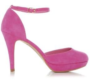 New Look Wide Fit Pink Ankle Strap Court Shoes